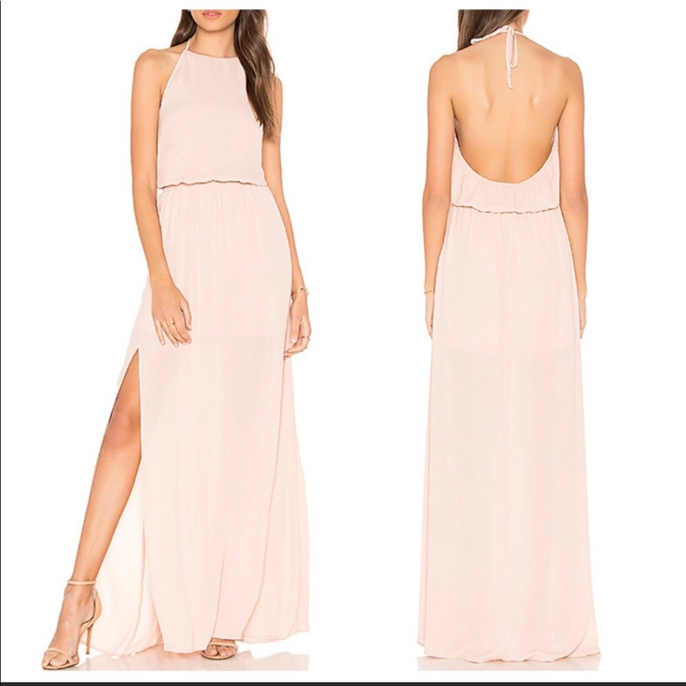 NWOT SMYM Heather Halter Maxi Dress
